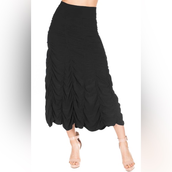 Last Tango Dresses & Skirts - Last Tango black rouched goth dance maxi skirt